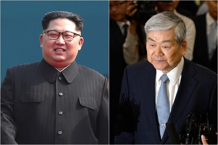 김정은 북한 국무위원장(왼쪽)과 조양호 한진그룹 회장은 각기 다른 이슈로 언론지상을 뜨겁게 달구고 있다. 뉴시스