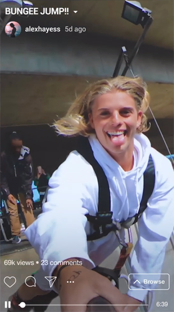 인스타그램이 출시한 IGTV 동영상 구동 화면. 홍보 영상 화면 캡처