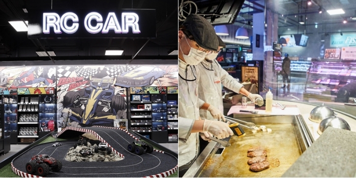 대형마트가 집객을 위한 오프라인 매장 혁신에 나서고 있다. (왼쪽부터)신세계 일렉트로마트, 롯데마트가 운영 중인 그로서란트.