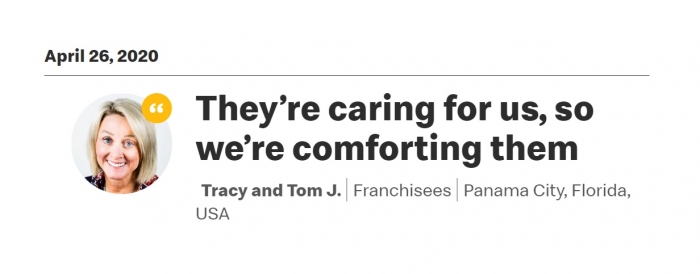 ‘Our McFamily in the community’(https://mcfamily.mcdonalds.com/) 콘텐츠.