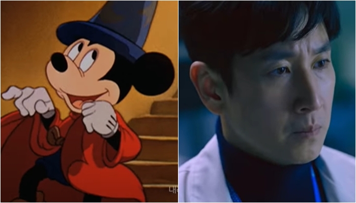 디즈니플러스의 한국 론칭 광고에 등장한 미키마우스(왼쪽)와 애플TV플러스 최초의 한국어 오리지널 콘텐츠 ‘Dr. 브레인’의 주인공 이선균.