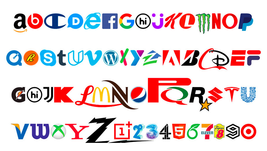 76개 기업의 브랜드 로고로 구성된 폰트인 브랜드 뉴 로만(Brand New Roman). 출처: Hello Velocity