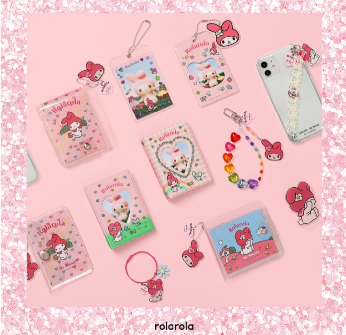 마이멜로디 캐릭터를 활용한 로라로라의 콜렉트북. 무신사 스토어