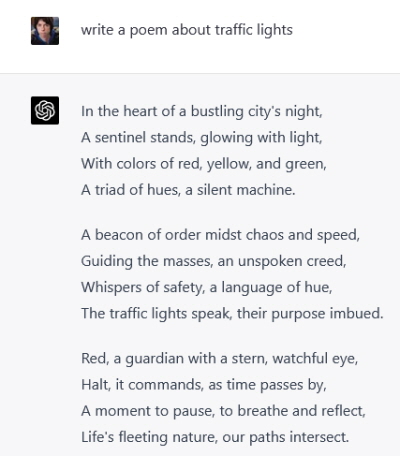 시를 써보라고 하면 시를 쓴다.