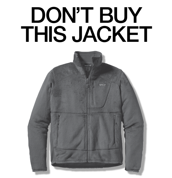블랙프라이데이를 맞아 뉴욕타임스에 실린 파타고니아의 'Don't Buy This Jacket' 캠페인. 사진=파타고니아