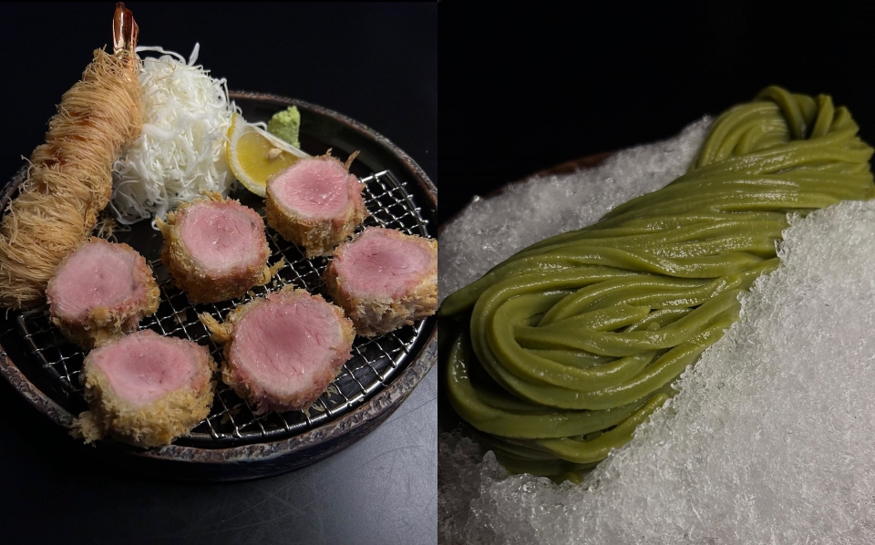 오제제의 대표 메뉴 자루우동과 안심돈가츠+새우튀김. 사진=오제제 인스타그램