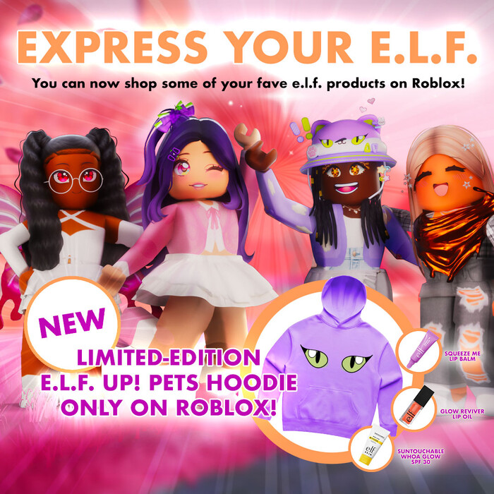 2024년 7월 2일 e.l.f. Cosmetics가 게시한 로블록스 내 한정판 제품 구매 가능 소식. 사진=e.l.f. Cosmetics 공식 트위터(X) 계정 캡처.