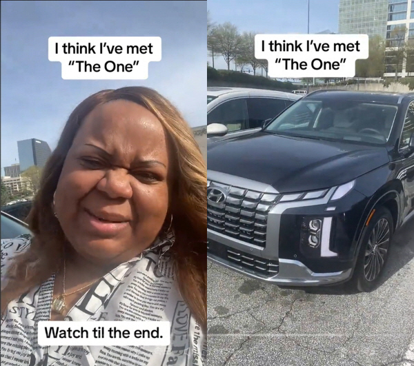 틱톡커 리사 티사가  BMW 허언 대신에 현대차 리스를 받게됐다고 소개하는 영상 캡쳐