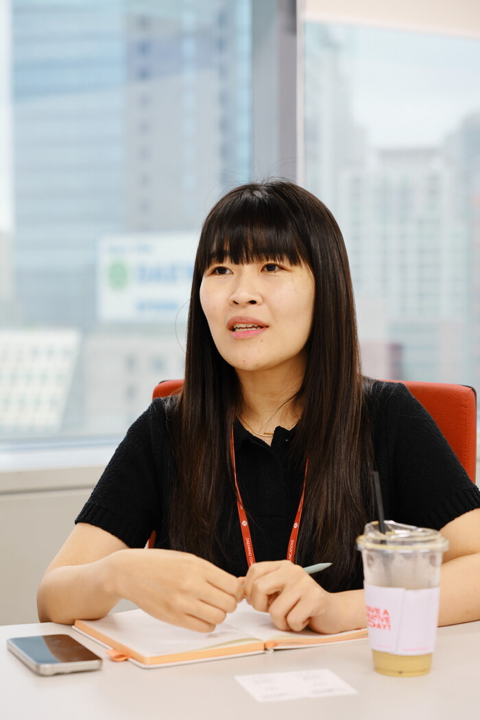 에이블3팀 5년 차 김예빈 씨는 ”영상을 보신 분들이 ‘또 하나의 국가대표’가 무엇인지 다들 공감해주셔서 너무 기분 좋았습니다”라며 만족해했다. 사진=전재현 포토그래퍼