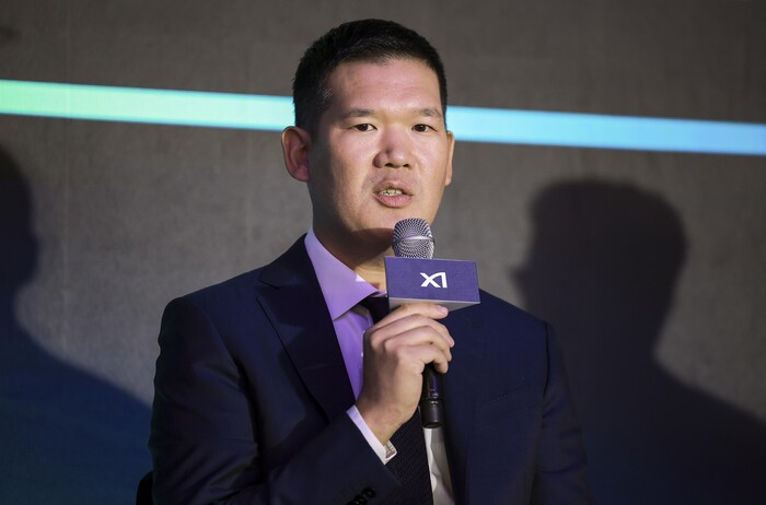 허윤홍 GS건설 대표가 18일 서울 강남구 자이갤러리에서 열린 GS건설 브랜드리뉴얼 기자간담회에서 발언하고 있다. 사진=뉴시스