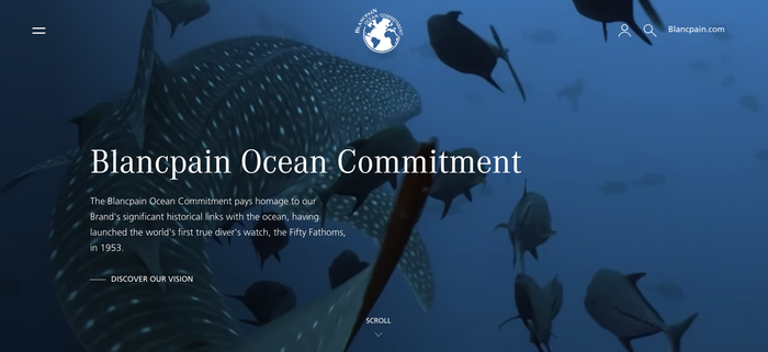 블랑팡 해양 공약 이니셔티브 홈페이지