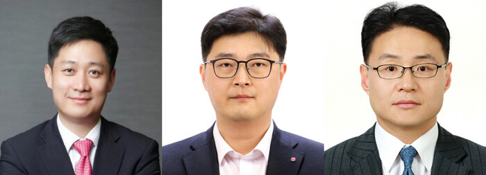 왼쪽부터 홍범식 사장, 이재원 그룹장, 이철훈 센터장