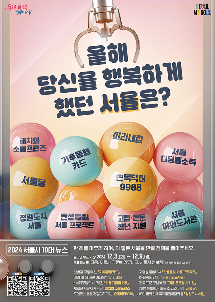 ‘2024 서울시 10대 뉴스’ 포스터. 사진=서울특별시 제공.