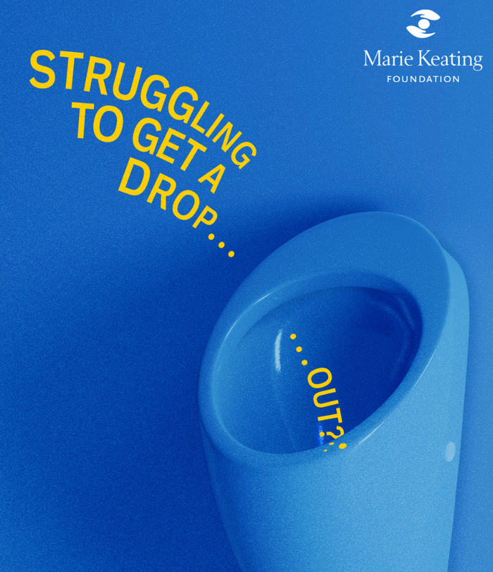 'Pay Attention to Your Pee' 캠페인 옥외광고 (마리키팅재단 웹사이트)