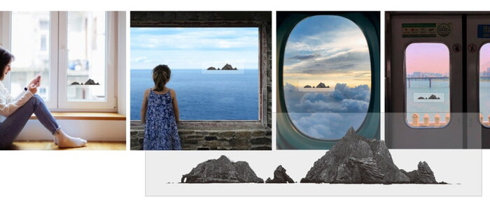 '창문 속 독도' 스티커 디자인 적용 예시 ©공공소통연구소