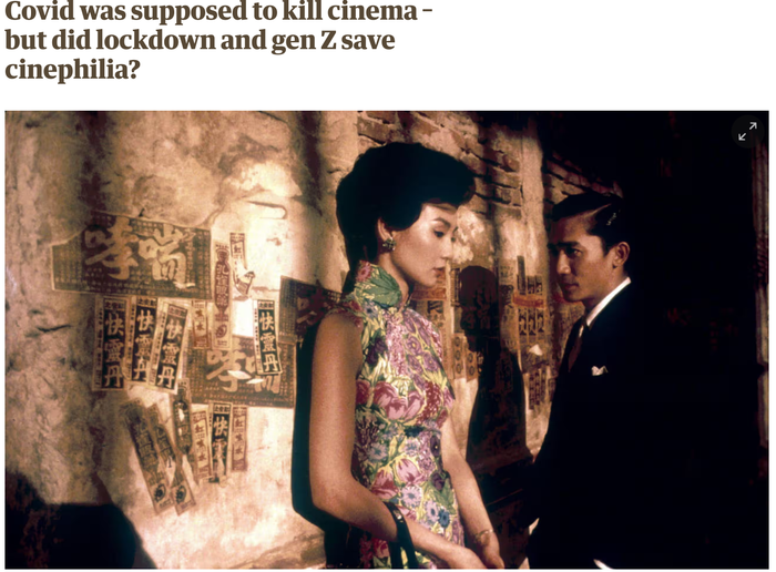 ‘화양연화’ 등 고전영화들이 재발견되고 있다. 가디언 보도 캡쳐