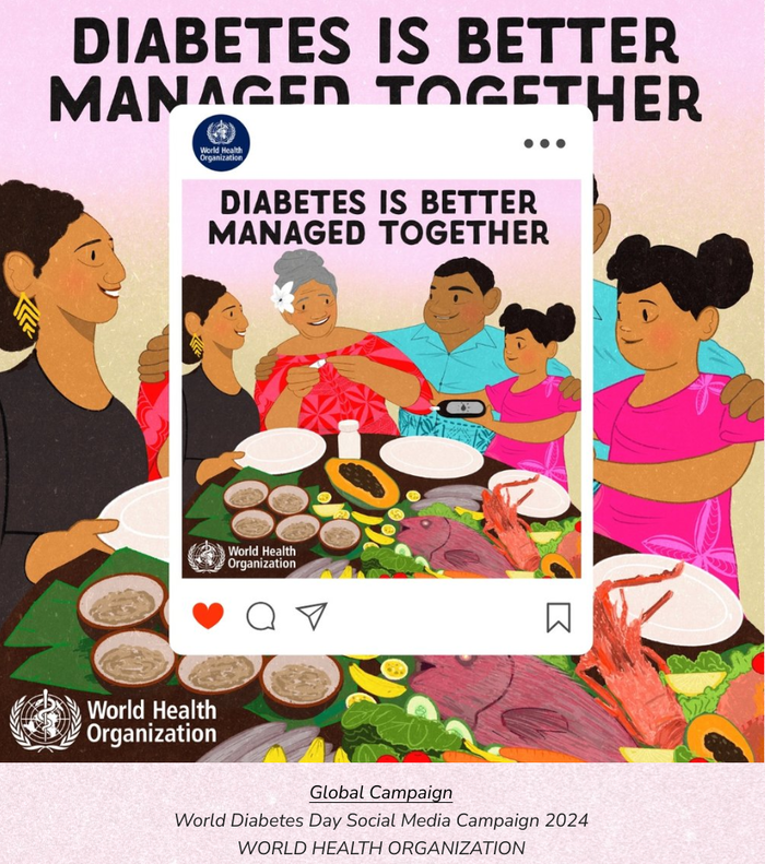 2024 '세계 당뇨병의 날' 소셜미디어 캠페인. 사진=WHO 인스타그램