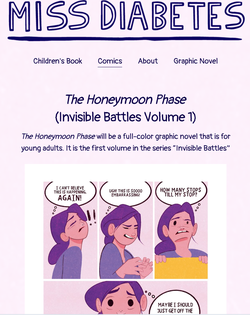 '미스 당뇨병'은 만화를 통해 1형 당뇨병 환자들의 경험을 전달한다. 사진=미스당뇨병닷컴