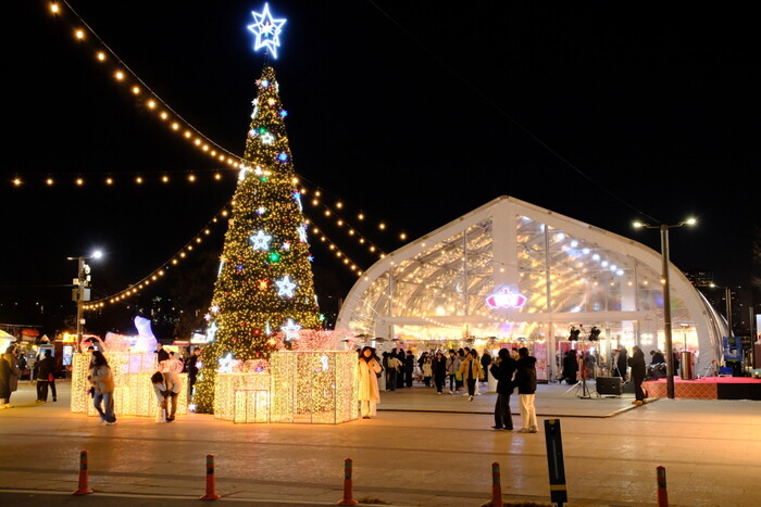 지난 연말 서울 여의도한강공원에서 열린 '2024 로맨틱한강 크리스마스 마켓'에 63만명이 찾았다. 사진=서울시 제공