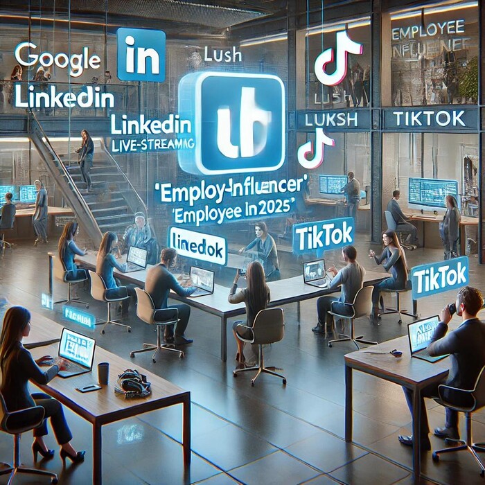 2025년 ‘임플로이언서’ 시대가 도래한다.  AI로 생성한 이미지 