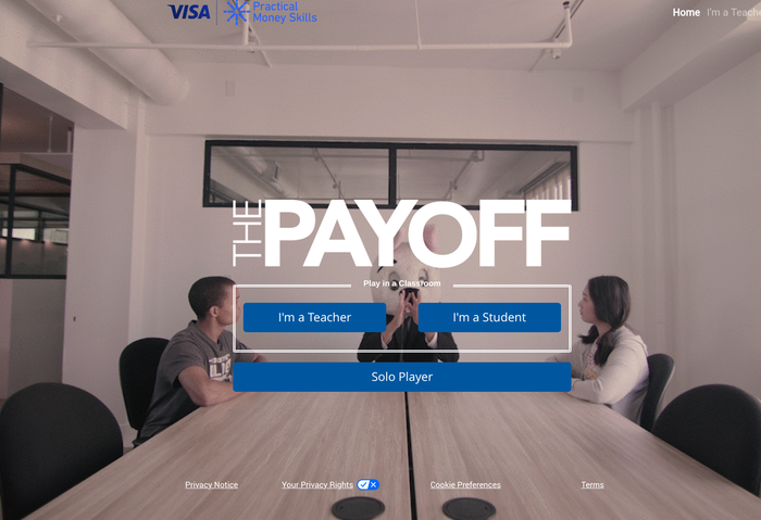 14세 이상이라면 두 블로거의 재정적 결정을 돕는 게임에 참여할 수 있다(사진= practicalmoneyskills.com)