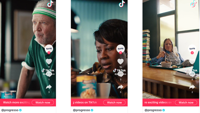 프로틴이 함유된 프로그레소 통조림 수프를 먹고 친구와의 피클볼 시합 등 각자의 활동을 열심히 할 수 있다고 말하는 부머세대(사진 = progresso.com)