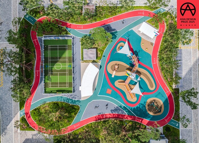 '2025 아시아 디자인 프라이즈' 공간 및 건축 부문에 출품해 위너(Winner)로 선정된 현대엔지니어링의 힐스테이트 용인고진역 헬씨 플레져 파크(Healthy Pleasure Park). 사진=현대엔지니어링 제공