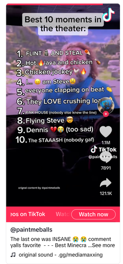 박수와 환호성이 터지는 10개 장면 순위매긴 틱톡영상(@paintmeballs) 