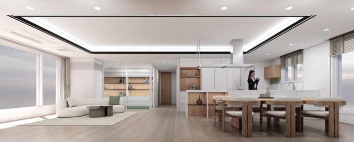 PC 공동주택 내부 실내투시도 예시