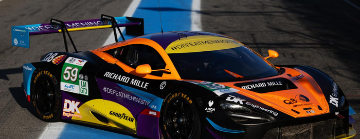 #59 맥라렌이 '뇌수막염을 이겨라(#DEFEATMENINGITIS)'라는 메시지를 전달한다 (사진 = Sanofi.com)