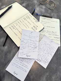 어셔는 투어 중에도 틈나는 대로 끊임없이 축사를 작성하고 수정했다. (사진 = 뉴욕타임스 보도) 