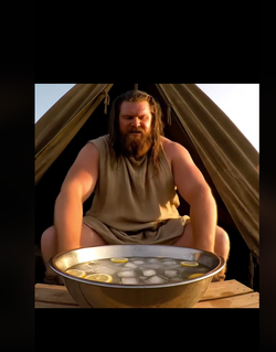 브이로거 골리앗이 아침 루틴을 위해 얼음물에 얼굴을 담그는 모습을 영상에 담았다 (사진 = 틱톡@holyvlogsz)