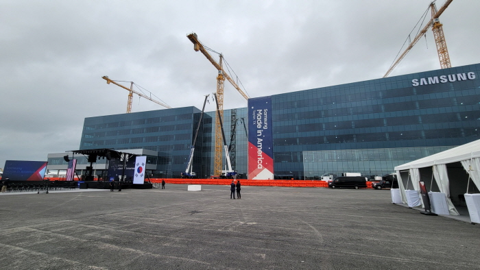 삼성전자 미국 텍사스주 테일러시에 건설 중인 반도체 공장. 사진=삼성전자