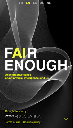 현재 영어 외 4개 국어로 이용가능한  '페어 이너프' 앱은 이용을 위한 정보수집을 하지 않고, 광고 없이 무료 제공된다 (사진 = fair-enough.ai)