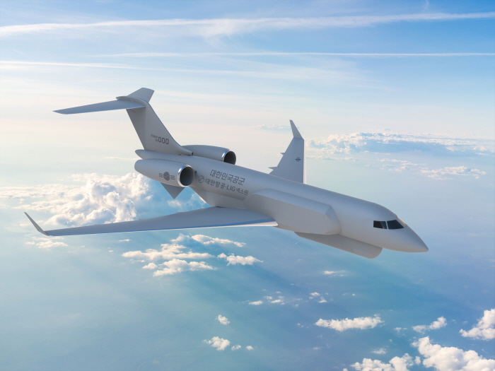 대한항공이 LIG넥스원과 컨소시엄을 구성해 '전자전기(Block-I) 체계개발 사업' 수주전에 뛰어든다. 사진은 대한항공과 LIG넥스원의 전자전기 예상도. 사진=대한항공