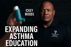 전 NFL 스타 이키 우즈가 커넥트 바이오파마와 함게 천식 교육을 확대한다 (사진 =조반테 우즈 재단)